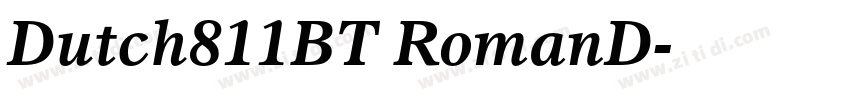 Dutch811BT RomanD字体转换